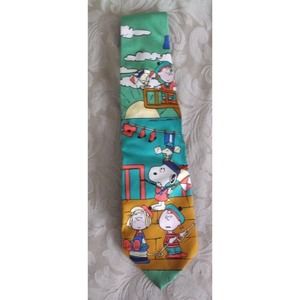 1966 Peanuts At Sea Nautical Ship Schultz Abano T Silk Necktie Italy Men Vintage